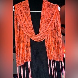Transparent Orange Scarf